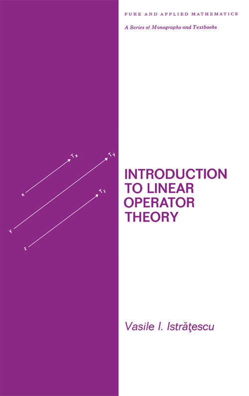 Book cover of Introduction to Linear Operator Theory