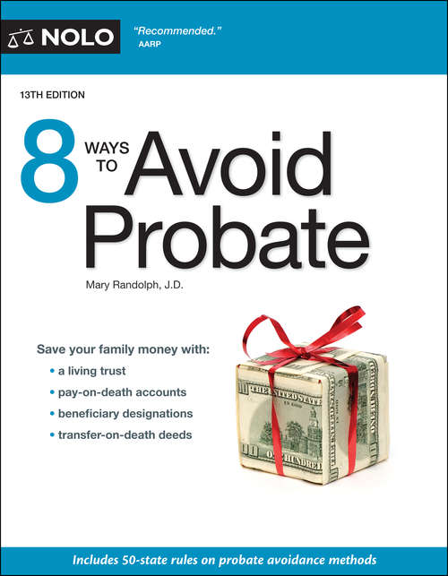 Book cover of 8 Ways to Avoid Probate (Thirteenth Edition)