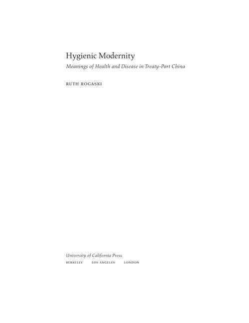 Book cover of Hygienic Modernity