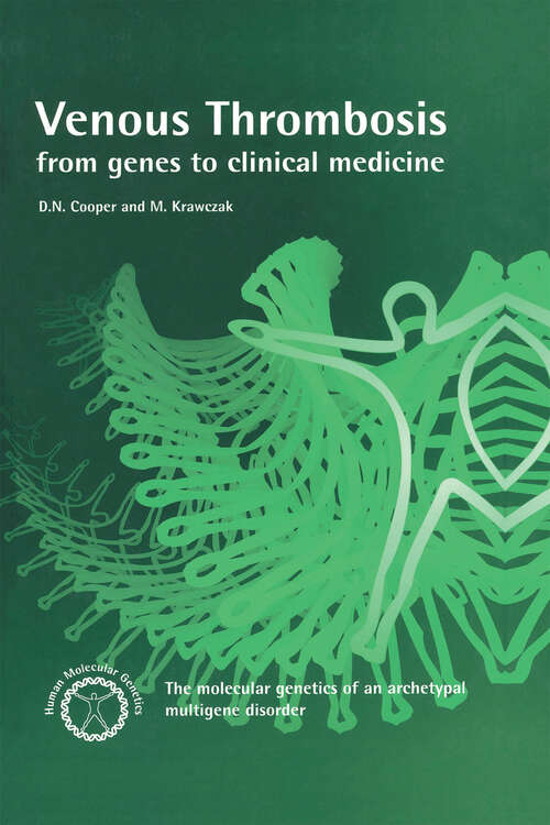 Book cover of Venous Thrombosis: From Genes to Clinical Medicine