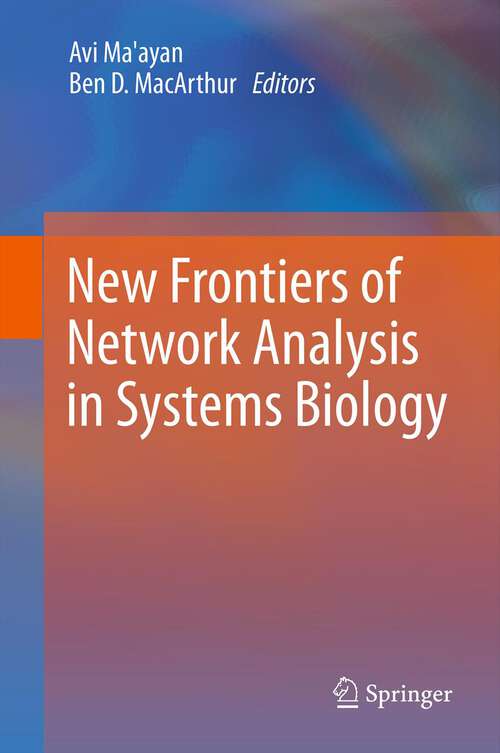 Book cover of New Frontiers of Network Analysis in Systems Biology