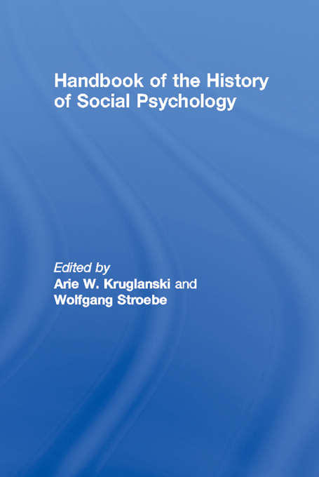 Book cover of Handbook of the History of Social Psychology