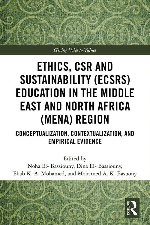 Book cover of Ethics, CSR and Sustainability: Conceptualization, Contextualization, and Empirical Evidence (Giving Voice to Values)