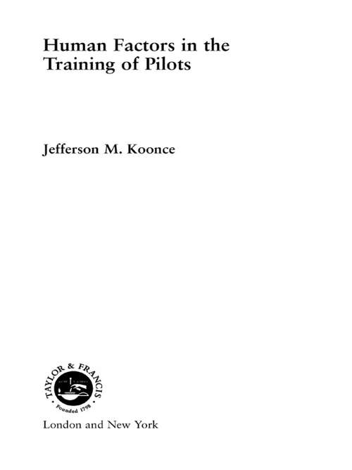 Book cover of Human Factors in the Training of Pilots