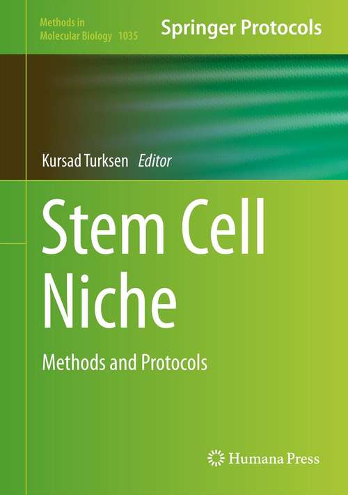 Book cover of Stem Cell Niche: Methods and Protocols