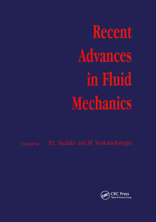 Book cover of Recent Advances in Fluid Mechanics (1)