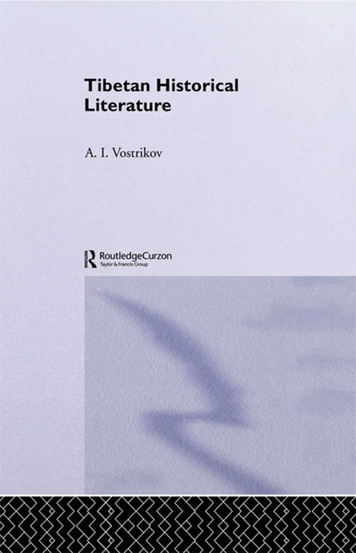 Book cover of Tibetan Historical Literature