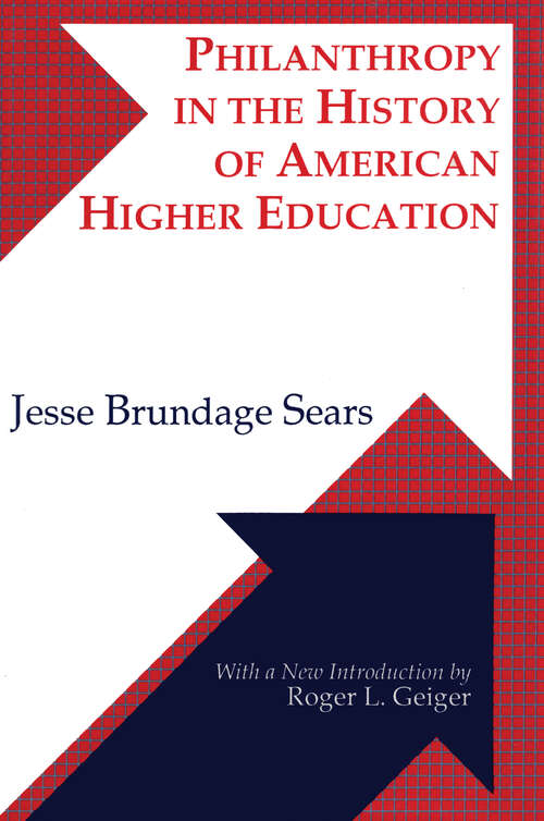 Book cover of Philanthropy in the History of American Higher Education