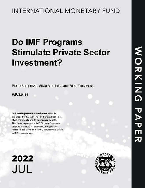 Book cover of Do IMF Programs Stimulate Private Sector Investment?