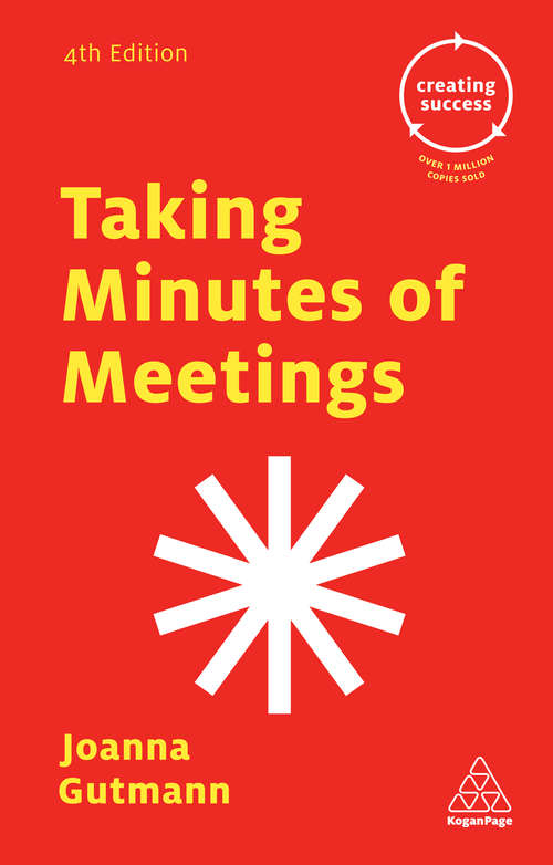 Book cover of Taking Minutes of Meetings