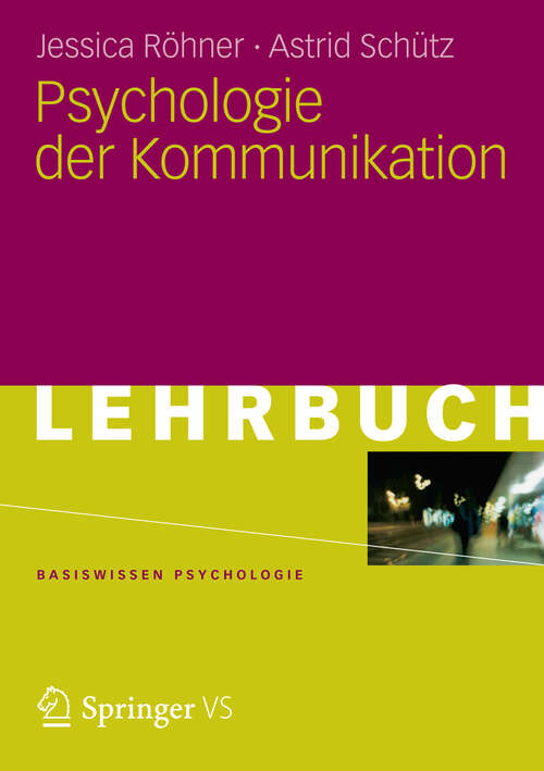 Book cover of Psychologie der Kommunikation