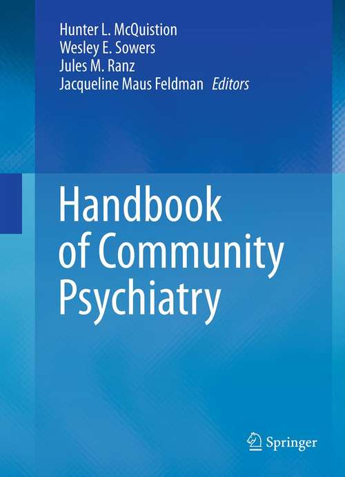 Book cover of Handbook of Community Psychiatry