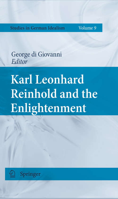 Book cover of Karl Leonhard Reinhold and the Enlightenment