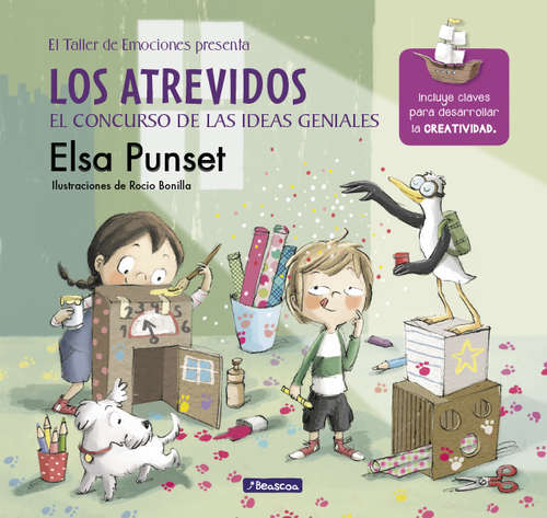 Book cover of Los atrevidos y el concurso de las ideas geniales (El taller de emociones #8)