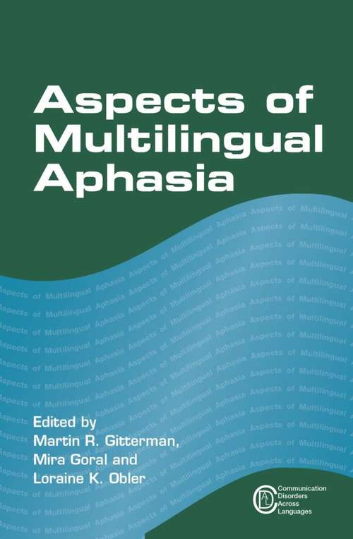 Book cover of Aspects of Multilingual Aphasia