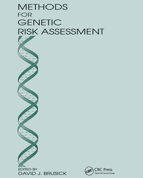 Book cover of Methods for Genetic Risk Assessment