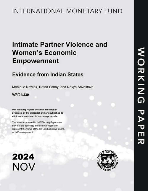 Book cover of Intimate Partner Violence and Women’s Economic Empowerment: Evidence from Indian States