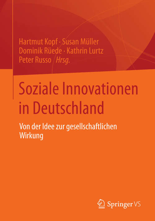 Book cover of Soziale Innovationen in Deutschland