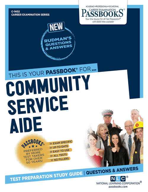 Book cover of Community Service Aide: Passbooks Study Guide (Career Examination Series: C-1402)