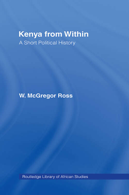 Book cover of Kenya from Within: A Short Political History