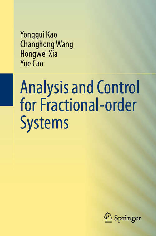 Book cover of Analysis and Control for Fractional-order Systems (2024)