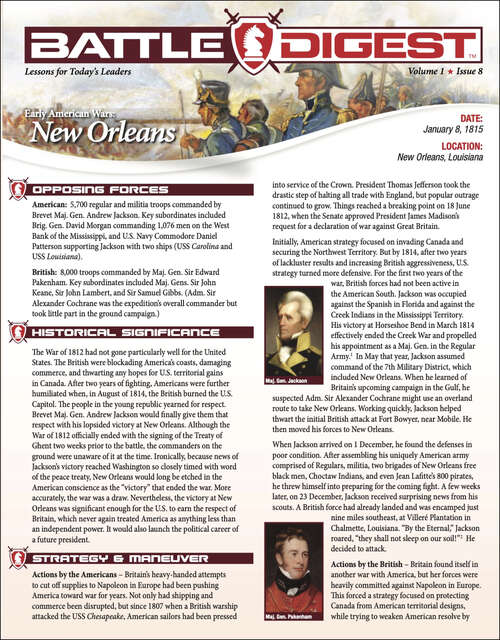 Book cover of Battle Digest: New Orleans (Battle Digest)