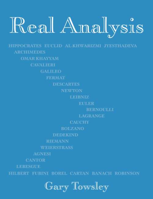 Book cover of Real Analysis