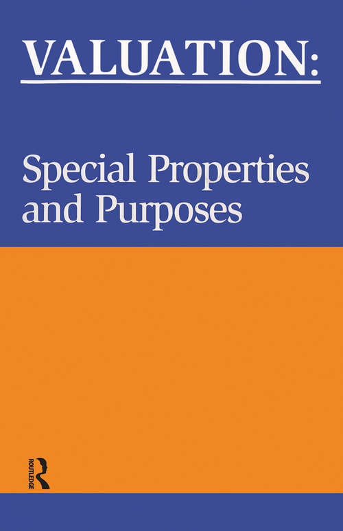 Book cover of Valuation: Special Properties And Purposes (2)