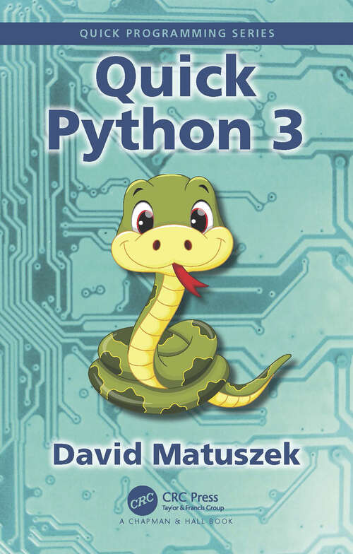 Book cover of Quick Python 3 (Quick Programming)