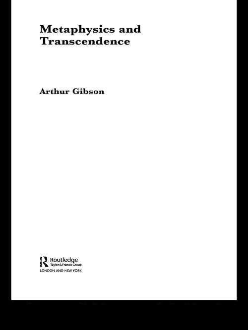 Book cover of Metaphysics and Transcendence (Routledge Studies in Religion)