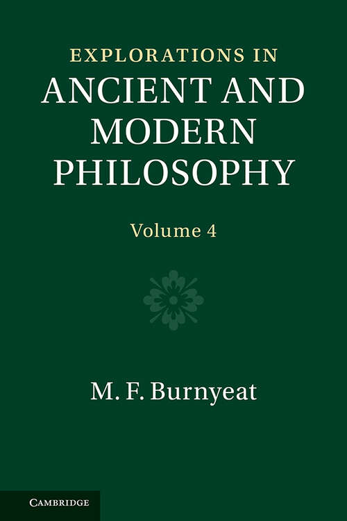 Book cover of Explorations in Ancient and Modern Philosophy: Volume 4