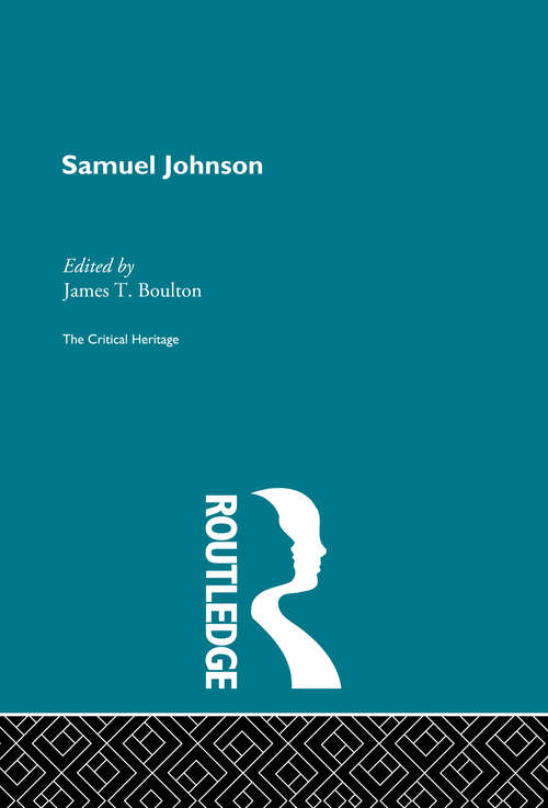 Book cover of Samuel Johnson: The Critical Heritage