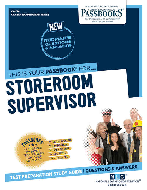 Book cover of Storeroom Supervisor: Passbooks Study Guide (Career Examination Series)