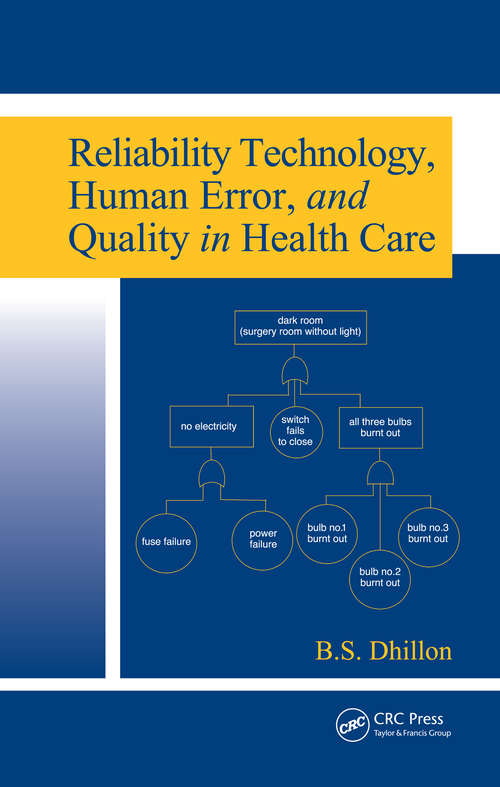 Book cover of Reliability Technology, Human Error, and Quality in Health Care