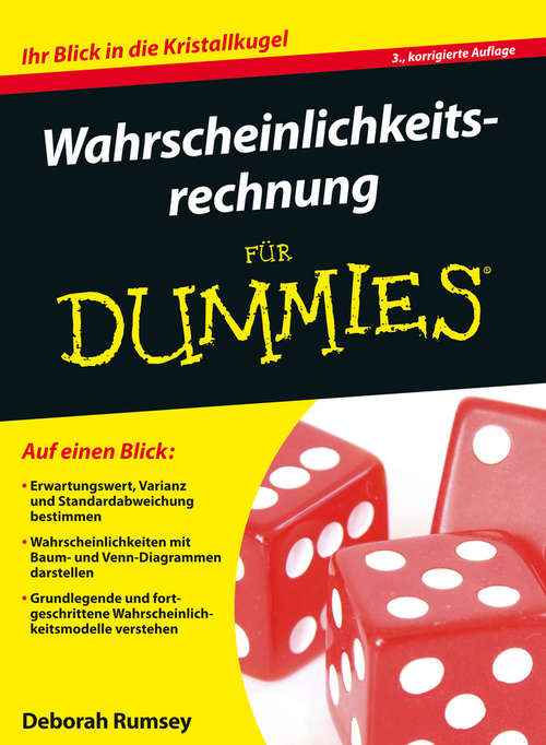 Book cover of Wahrscheinlichkeitsrechnung für Dummies (3. Auflage) (Für Dummies)