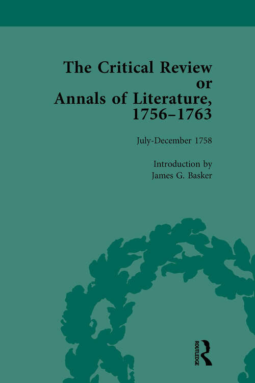 Book cover of The Critical Review or Annals of Literature, 1756-1763 Vol 6