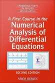 Book cover of A First Course in the Numerical Analysis of Differential Equations