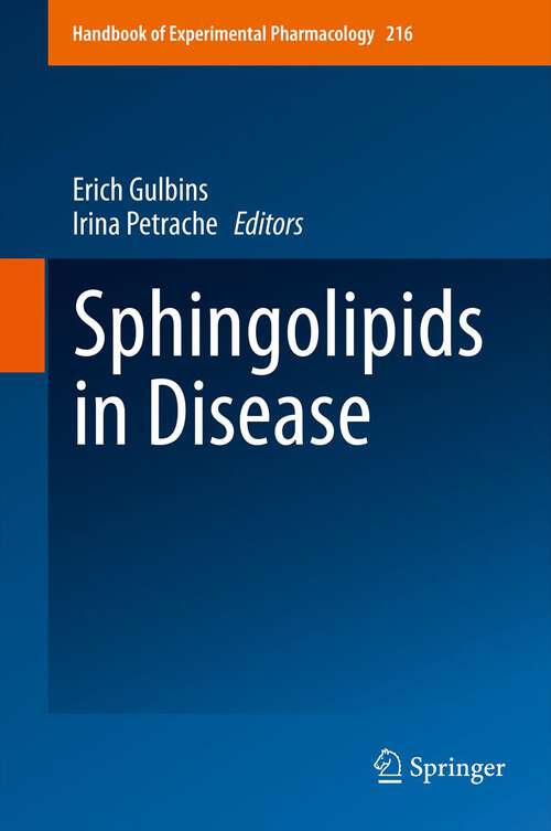 Book cover of Sphingolipids in Disease