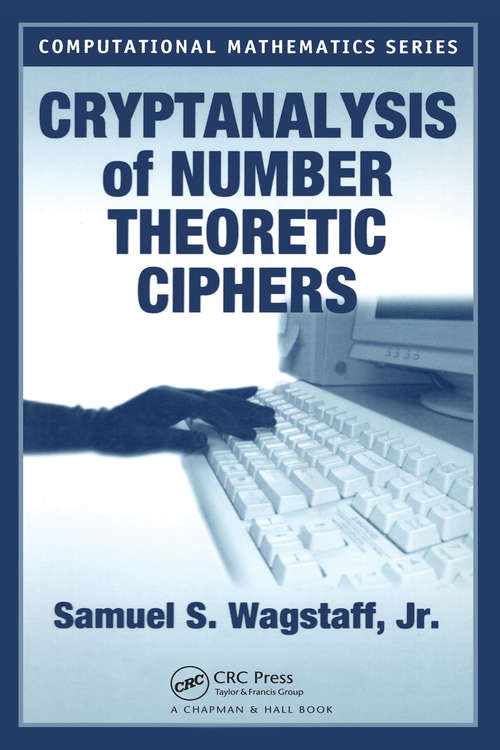 Book cover of Cryptanalysis of Number Theoretic Ciphers (Computational Mathematics)