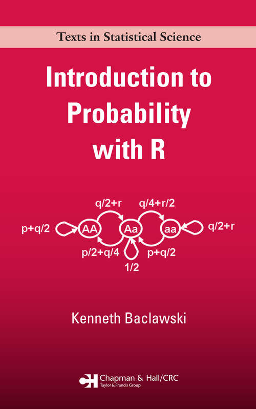 Book cover of Introduction to Probability with R (Chapman & Hall/CRC Texts in Statistical Science)