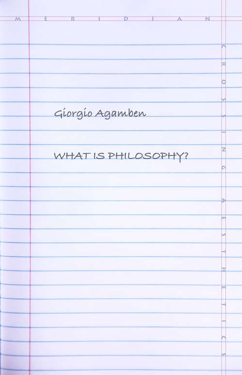 Book cover of What Is Philosophy?
