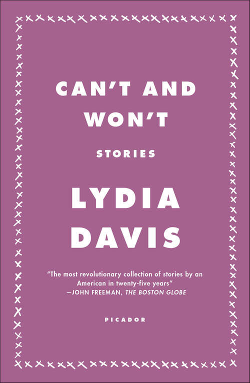 Book cover of Can't and Won't: Stories