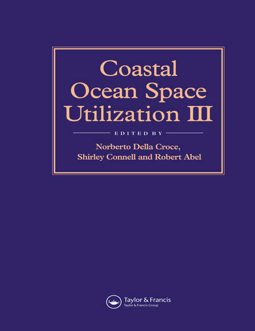 Book cover of Coastal Ocean Space Utilization 3 (1)