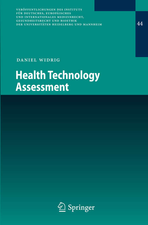 Book cover of Health Technology Assessment