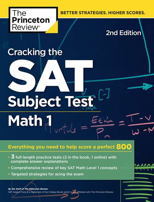 Book cover of Cracking the SAT Subject Test in Math 1, 2nd Edition: Everything You Need to Help Score a Perfect 800