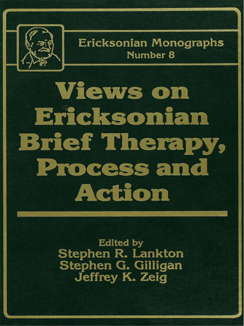 Book cover of Views On Ericksonian Brief Therapy (Ericksonian Monograph Ser.: No.8)