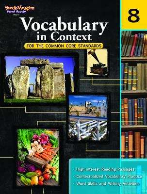 Book cover of Vocabulary in Context for the Common Core Standards, Grade 8