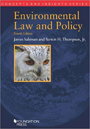 Book cover of Environmental Law and Policy (Fourth Edition) (Concepts and Insights)