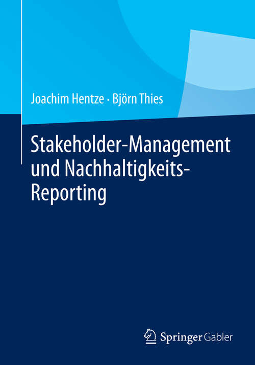 Book cover of Stakeholder-Management und Nachhaltigkeits-Reporting