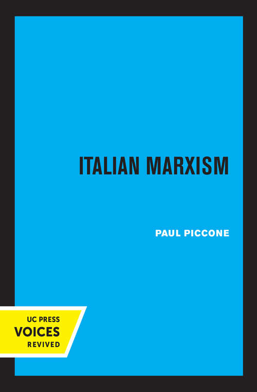 Book cover of Italian Marxism